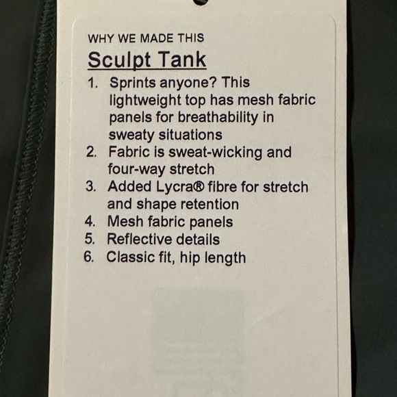 Lululemon Sculpt Tank - Picture 8 of 13